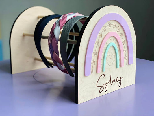 Boho Rainbow Headband Holder - Customized