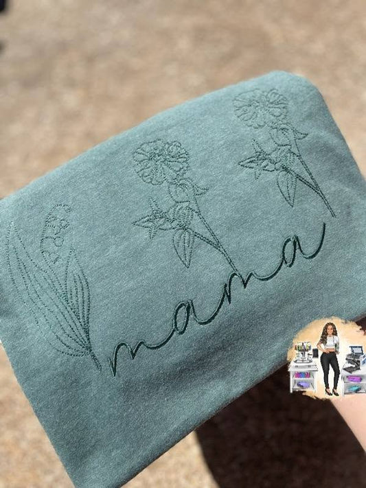 Birth Month Flower T-Shirts (Up to 7 birth month flowers)