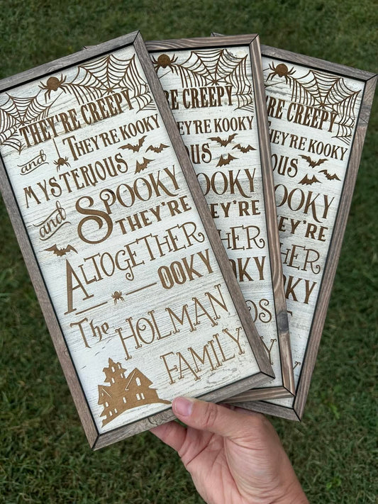 Rustic Creepy Spooky Shelf Sign