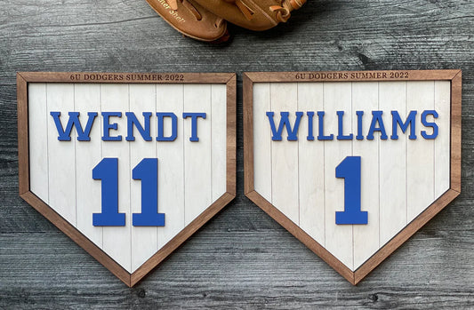 Home Plate Player Plaques