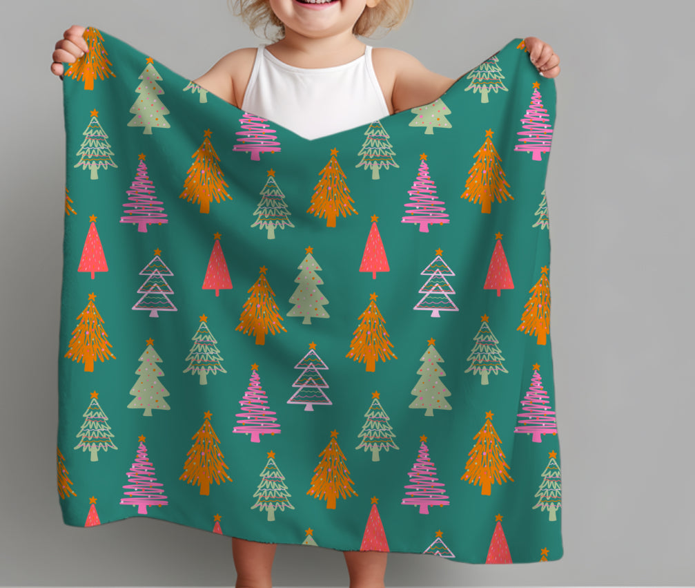 Retro Trees Blanket