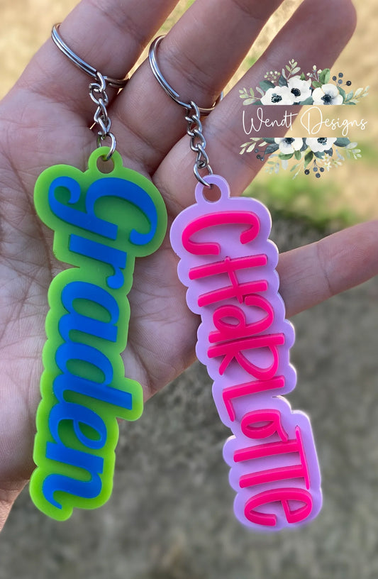 Smaller Name Keychain/Bag Tags