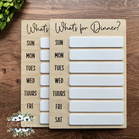 Dry Erase What's For Dinner Magnet Board