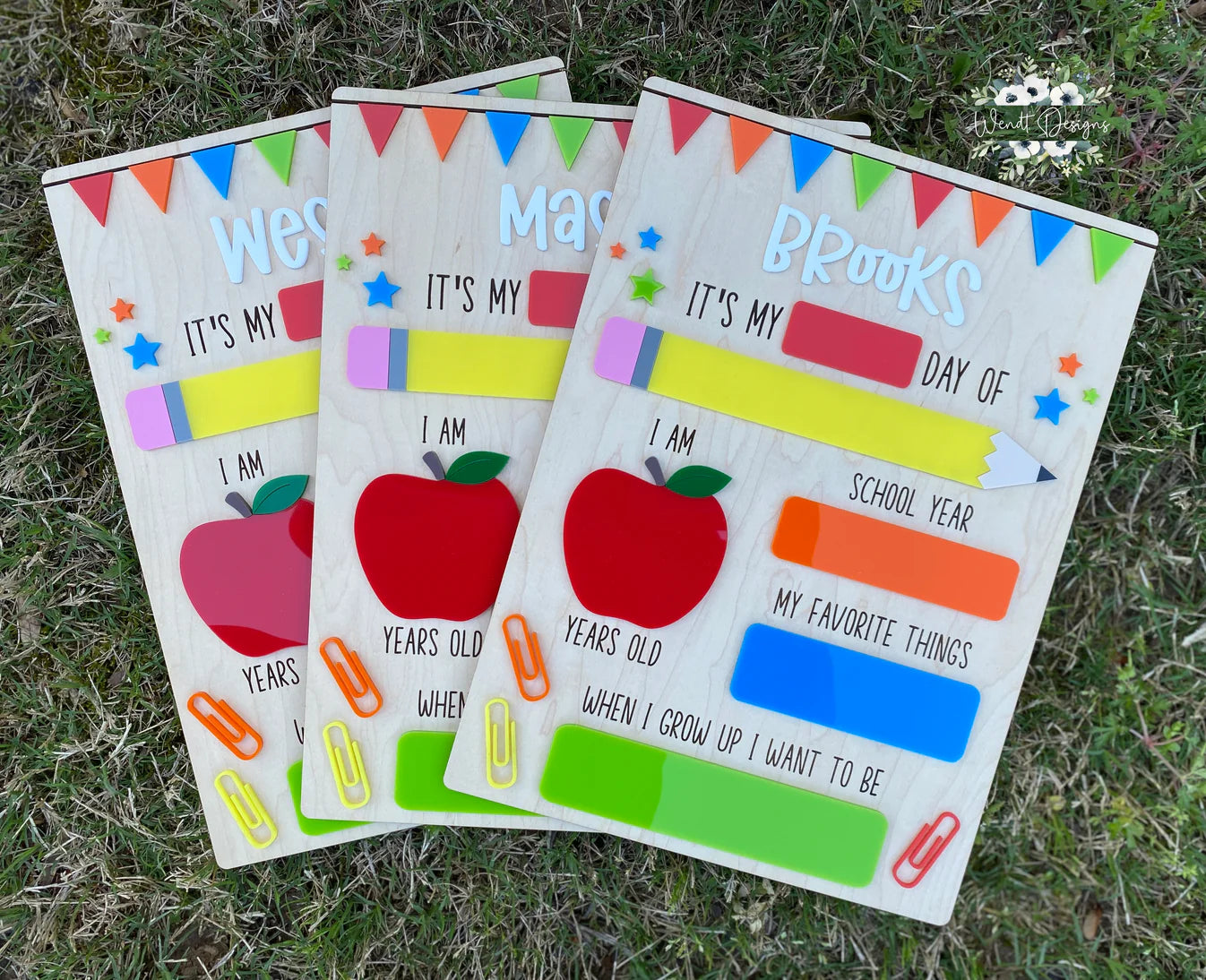 Personalized All About Me School Boards