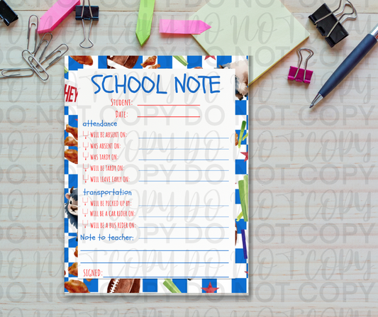 Buffalo School Notepad