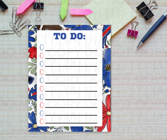Floral Buffalo To Do Notepad