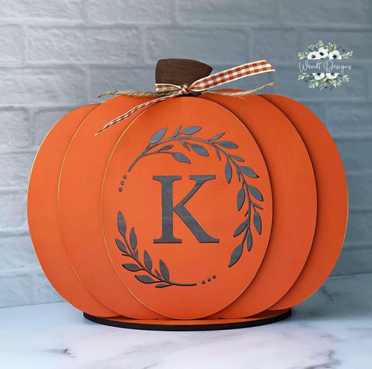 Pumpkin Monogrammed Luminary