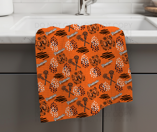 Buffalo Themed Waffle Kitchen Towels