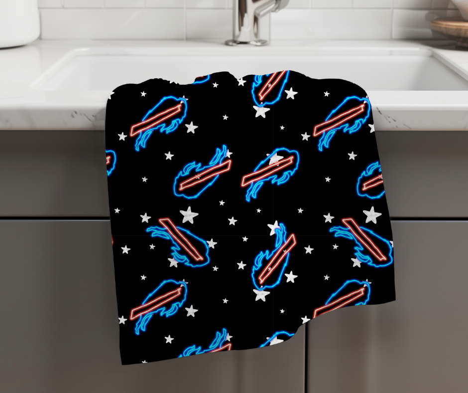 Buffalo Themed Waffle Kitchen Towels