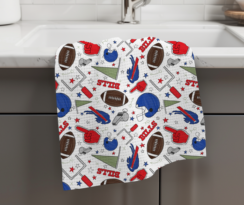 Buffalo Themed Waffle Kitchen Towels