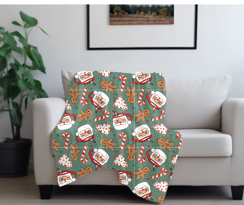 Christmas Mugs and Cookies Blanket